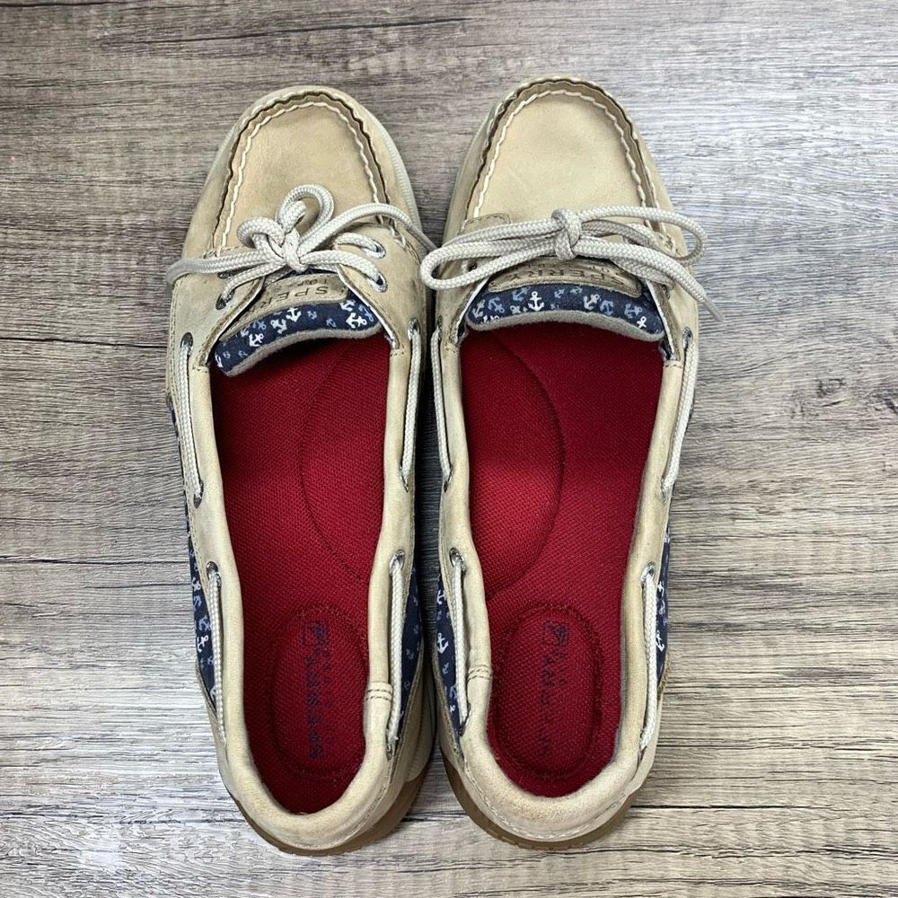 Sperry~Women's~Top-Sider Tan Anchor Boat Shoes~Size 8 M - Picture 5 of 8